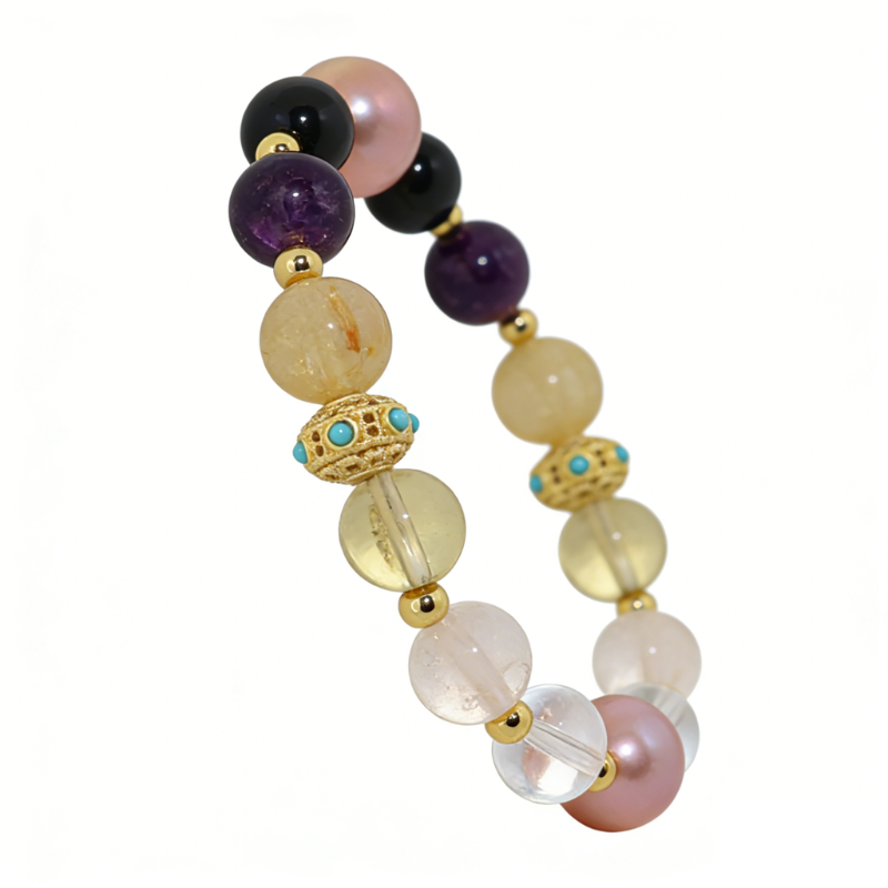 Celestial Shield Multi-Crystal Protection Bracelet
