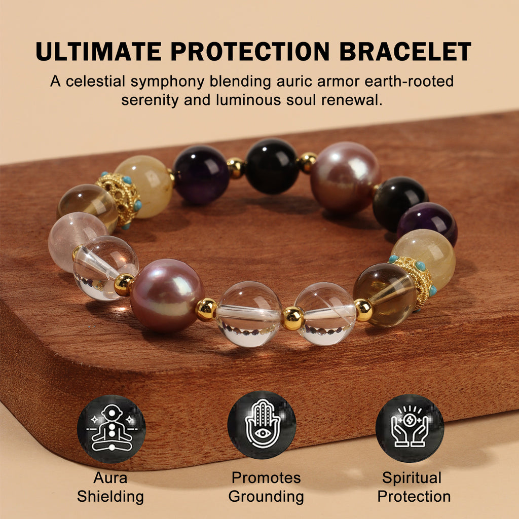 Celestial Shield Multi-Crystal Protection Bracelet