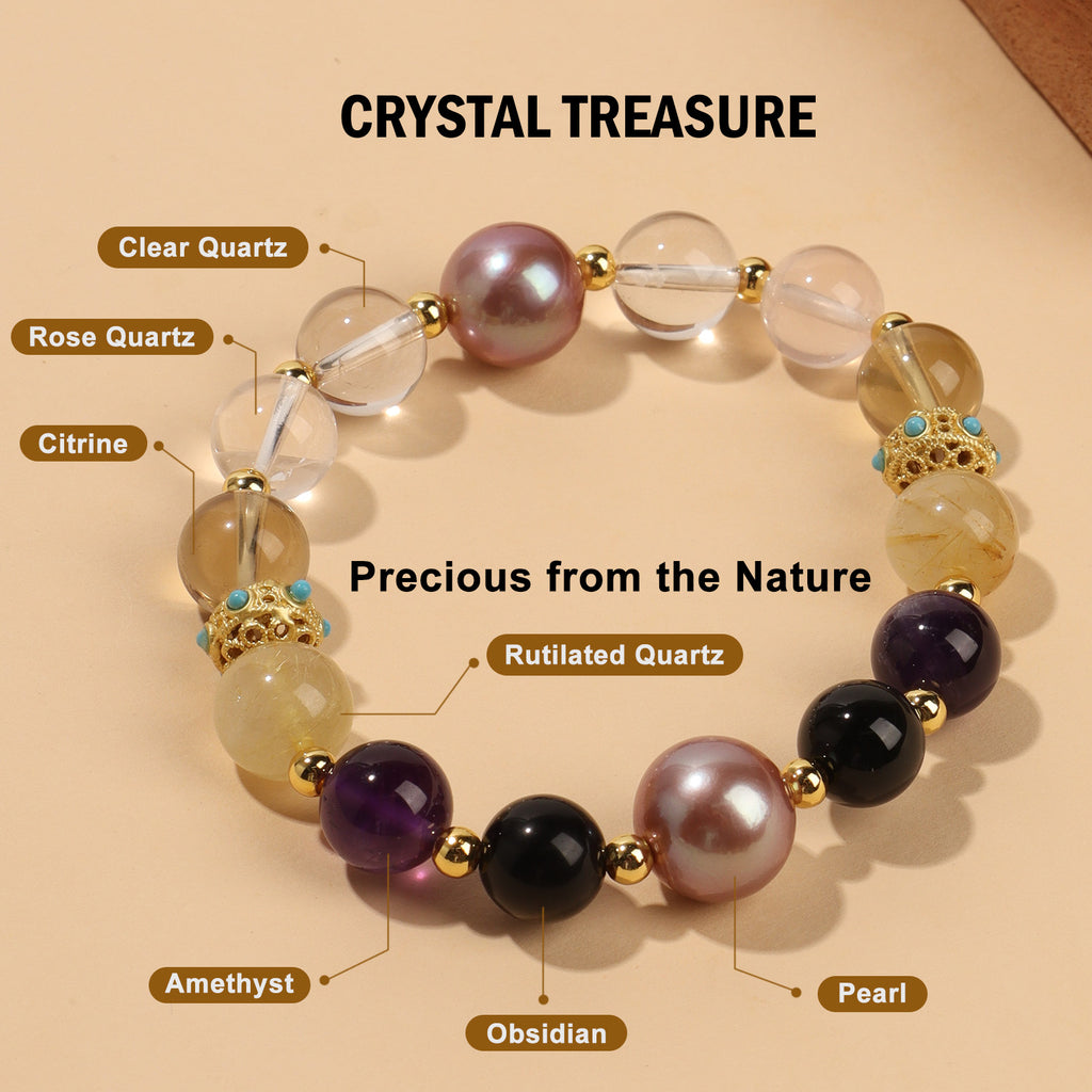 Celestial Shield Multi-Crystal Protection Bracelet
