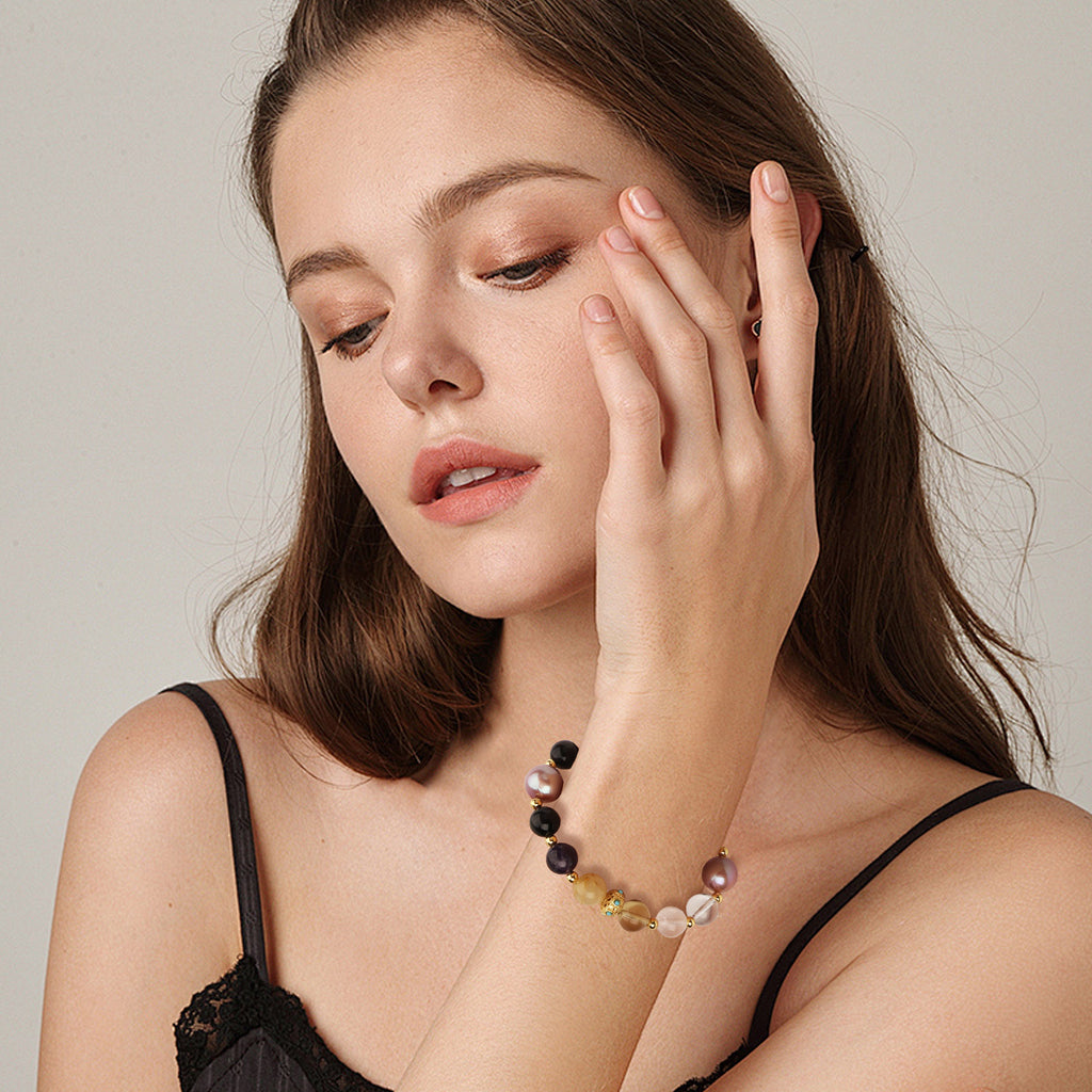Celestial Shield Multi-Crystal Protection Bracelet